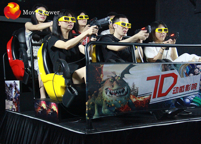 Lighting Wind Fog Fire 7D Movie Theater With Shooting 7D Cinema With