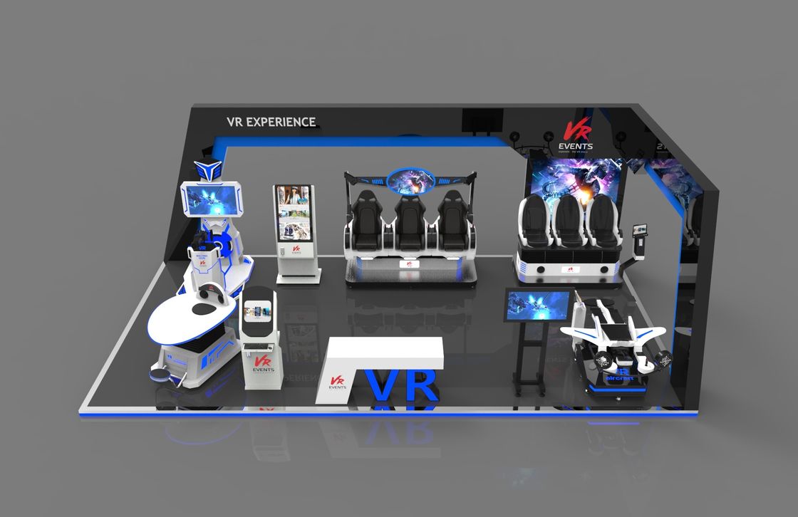 Unique Iron / Fiberglass Standing Up 9D VR Theme Park Customized Colour