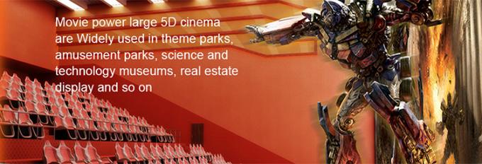 4D Cinema Roller Coaster For Amusement Themes Parks With Movement Seats 2