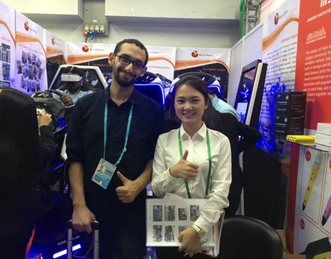 latest company news about Movie Power VR Simulator Equipment At 122nd Canton Fair  3