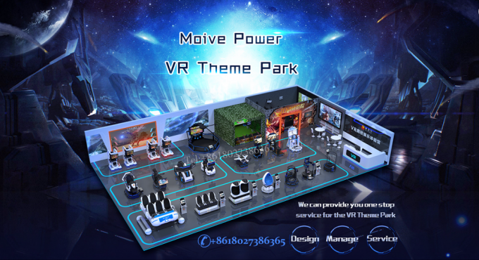 Unique Iron / Fiberglass Standing Up 9D VR Theme Park Customized Colour 0