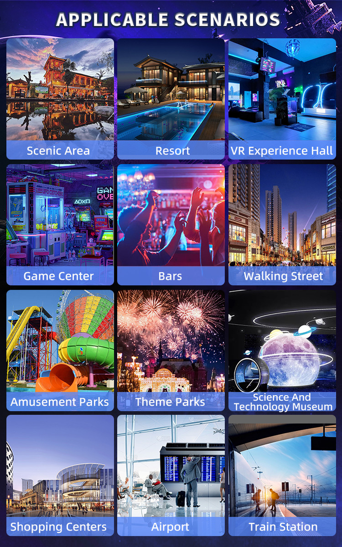 Amusement Park 9D VR Simulator 2 Seats Coin Operated VR Games Flying Theater AR MR Entertainment 8