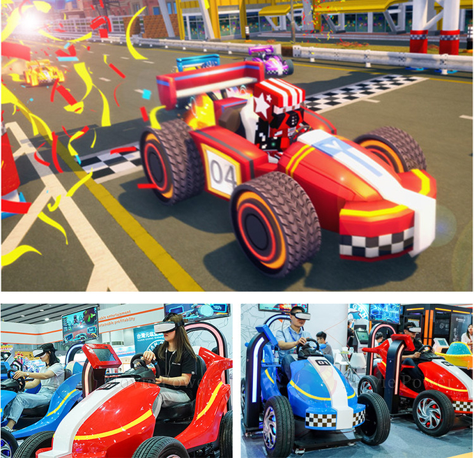 VR Theme Park Rides 9D Kids Racing Game Simulator Coin Operated Car Arcade Machine 1