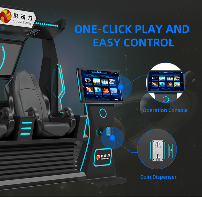 2 Seater Roller Coaster 9d Vr Cinema Simulator Motion Chair Virtual Reality Game Machine Arcade 4
