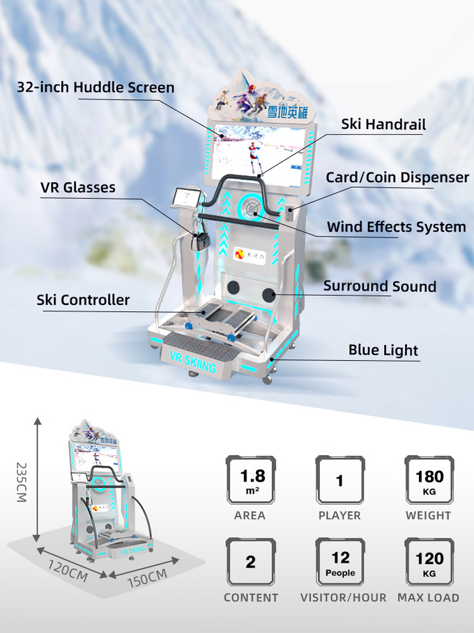 Dynamic Indoor Ski Simulator 9d Virtual Reality Snowboard Simulator Machines 1