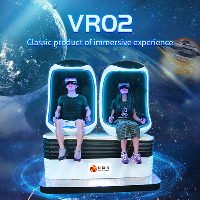 2 Players Virtual Reality 9d Egg Chair Vr Roller Coaster Game Machine 0