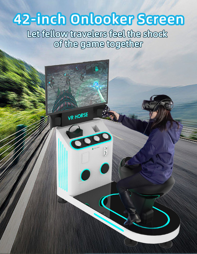1 Player 9D Virtual Reality Simulator Horse Riding Vr Game Machine Coin Operated 4