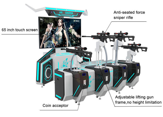 1.5KW Virtual Reality Simulator Movie Power 4 Players Gun Flight Vr Shooting Amusement Machines 1