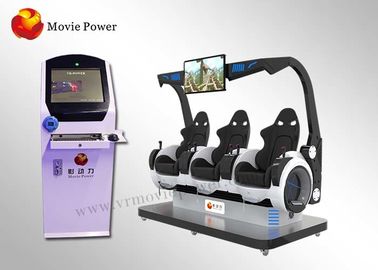 Amusement Park 9D Virtual Reality Cinema 3 Dof 3 Seater Simulator Equipment