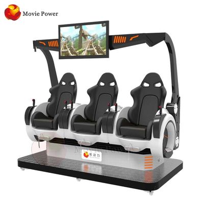 Fiberglass 9D VR Game Machine Coin Operated Shooting Simulator Realidad Virtual Three Seats 12D Cinema