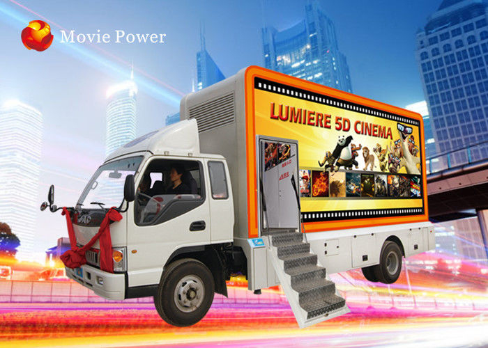 Truck Mobile 7D Simulator Cinema Movie Theater Equipment 220V 2.25KW