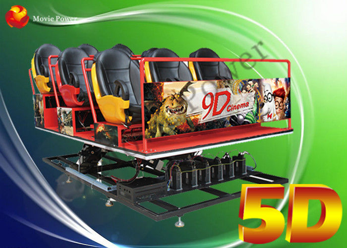 Luxury Pneumatic 6 / 8 Seat 5D Movie Theater Simulator Equipment