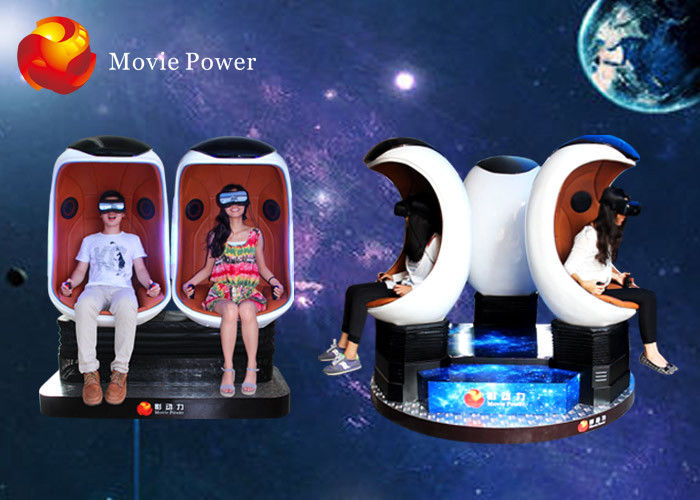 Interactive 360° Rotation 2 Seat 9D VR Cinema System With 1440p Hmd