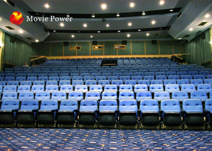 Genuine Leather Chair Leg Sweep / Vibration 4D Movie Theater With 7.1 Audio System