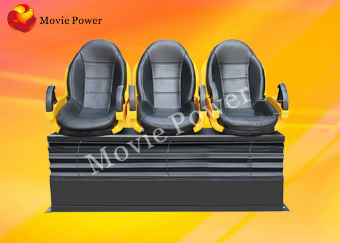 Digital Spray Air / Water Electric Motion Theater Seats Genuine Leather + Fberglass