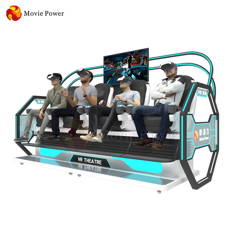 4 Players 9D VR Cinema Theater Roller Coaster For  Indoor Amusement Park