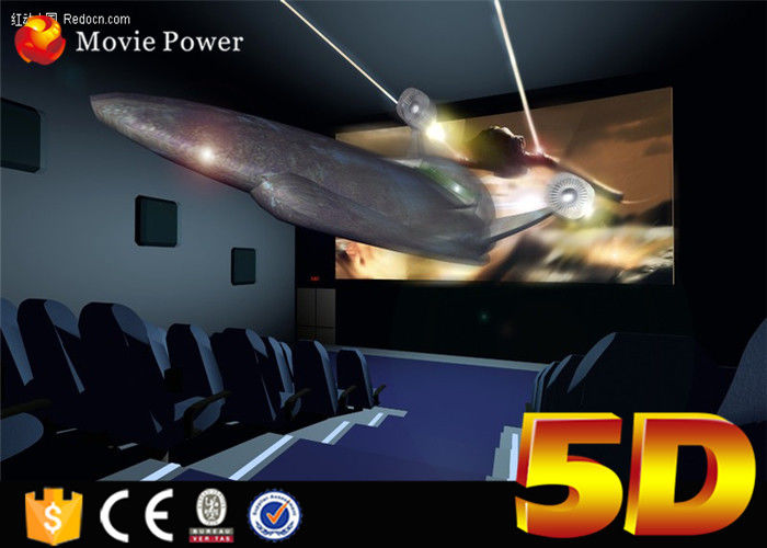 100 Square Meters 4D Cinema Equipment with 100 Seats Electric System and Special Effects Popular to Theme Park