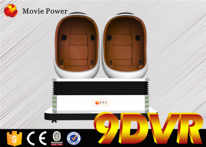 Movie Power 1 / 2 / 3 Seats 9D Vr Simulator Cinema Egg Shape For Shopping Mall