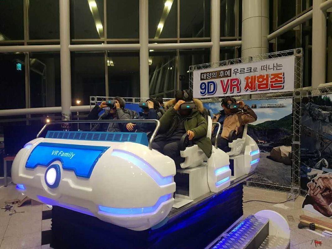 6D Electronic Platform 9D VR Cinema Six Seats Mini 9D Action Cinema With VR Glass