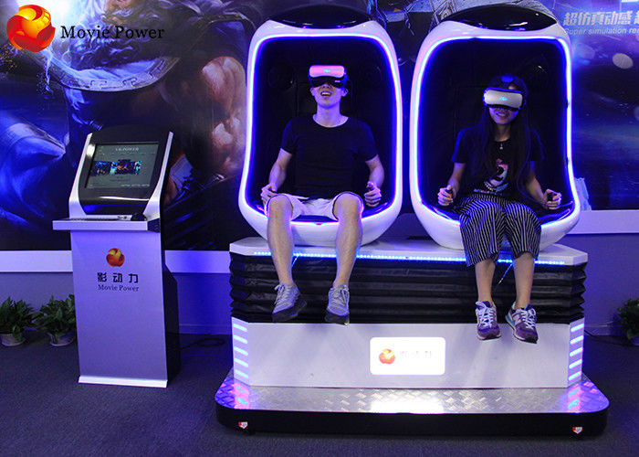 Double Chair Virtual Reality Egg Vibration Seats 9D Simulator With 4 Effects