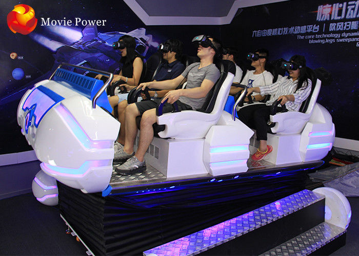 Multi Seats 9D Simulator Virtual World Simulator With Headset Blue / White Color