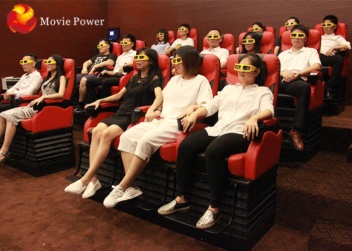 Black / White / Red Seat 4D Movie Theater , Virtual Reality Equipment For Amusement Park