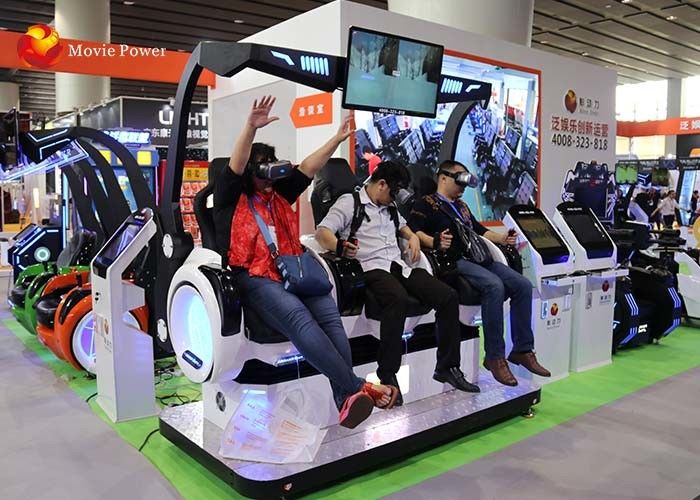 Immersive Experience 3 Seats 9d Vr Simulator For Shopping Center / India Virtual Reality Cinema