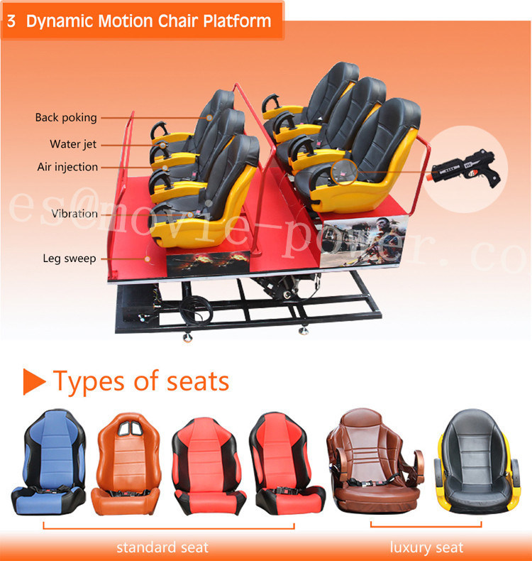 Mini Home 7D Simulator Cinema , Full Immersive 7D Theater With Motion Seats
