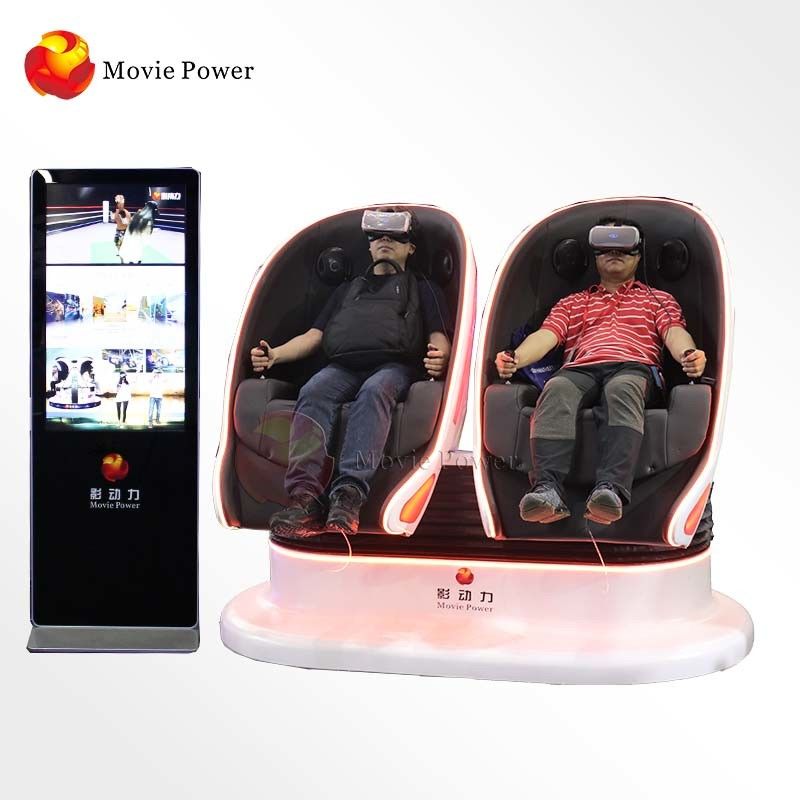 Virtual Reality Amusent Park Product 2 Seats 9d Egg Vr Chair Cinema Simulator