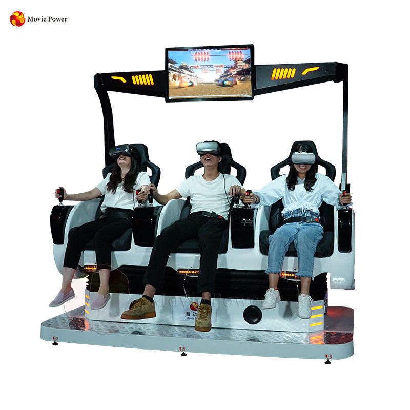 Amusement 9D VR Cinema 360 Vision 3 Seats Egg Virtual Reality Motion Chair Simulator