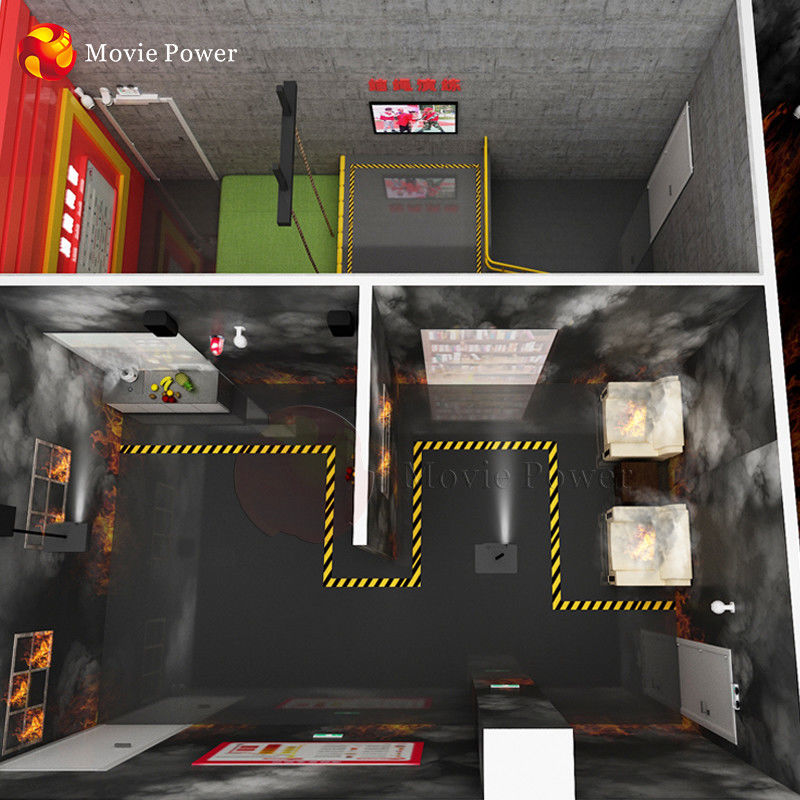 Amusement Park Equipments 9D VR Game Simulator Machine Fire Safety Institute