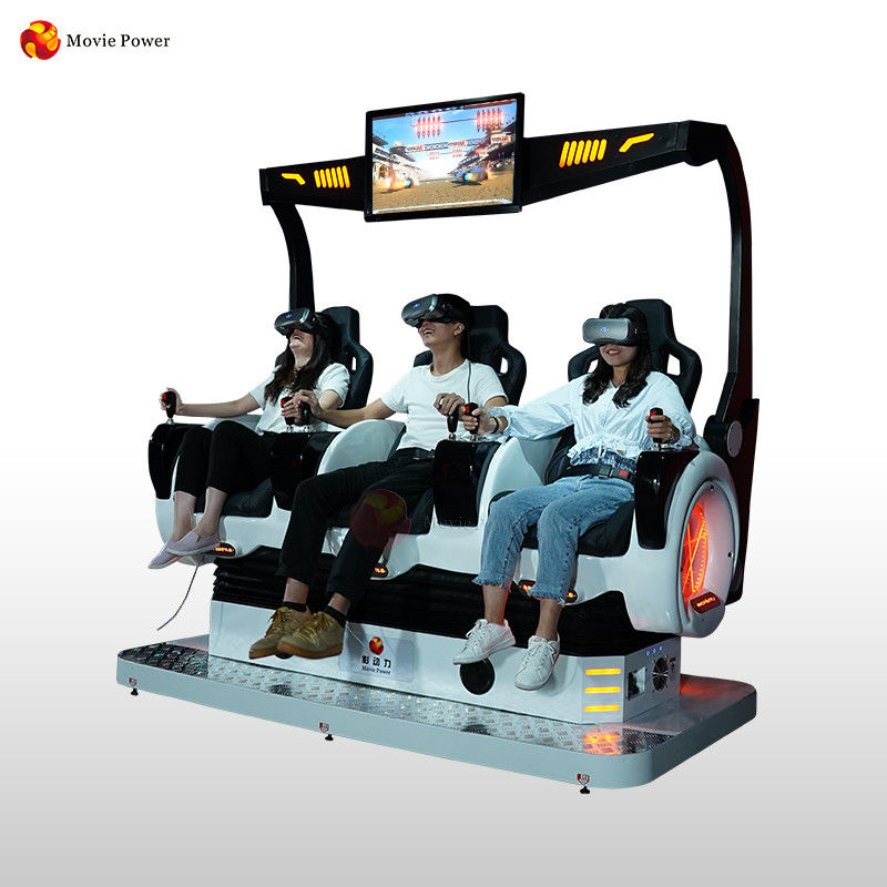 Coin Operated 3 Seats Virtual Reality Simulator VR Cinema Dynamic