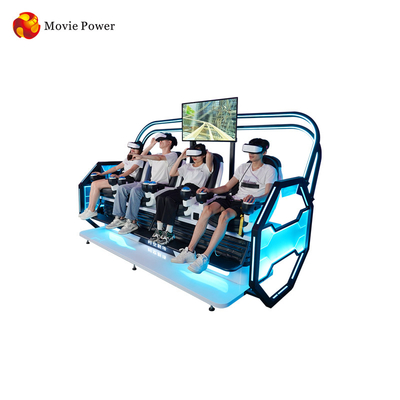 Movie Power 9D VR Cinema Simulator 4 Person Roller Coaster Virtual Reality Arcade Game Machine
