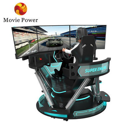 6 Dof Hydraulic Racing Simulator Vr Games Virtual Reality 3 Screen F1 Racing Simulator
