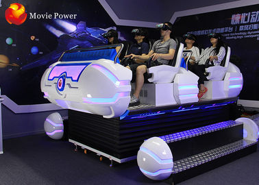 Spaceship Design 9D VR Cinema With Six Seats 6 DOF Platform For Shopping Mall