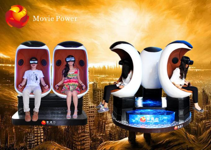 3 Seat 360 Virtual Reality 9D VR Cinema Cabin For Roller Coaster 1