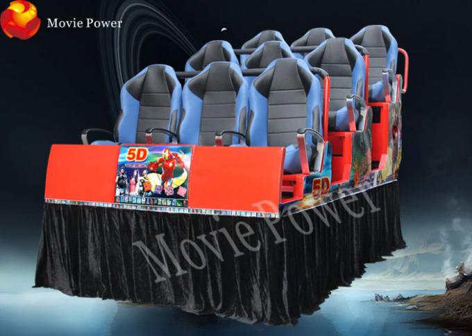 Amusement Gun Shooting Interactive 6 Seat 7D VR Cinema Simulator Back Poking Effects 0