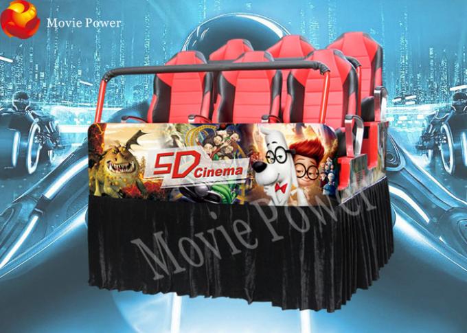 Outdoor Movable 9 Seat 7d simulator cinema SGS projection system 0