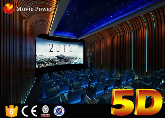 100 Square Meters 4D Cinema Equipment with 100 Seats Electric System and Special Effects Popular to Theme Park 0