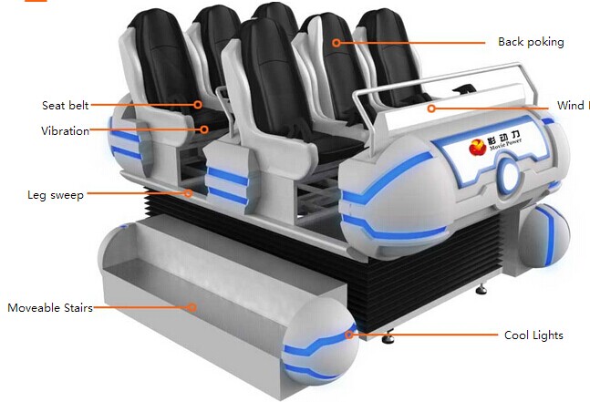 Electric 220V System 9D VR Chair Family 6 Seats Suitable for Kids and Adults 0