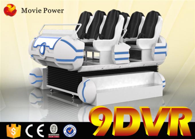 Game Center 10CBM 6.0KW 9D VR Cinema With Leg Sweep / Vibration Effects 0