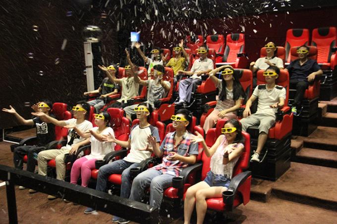Black / White / Red Seat 4D Movie Theater , Virtual Reality Equipment For Amusement Park 5