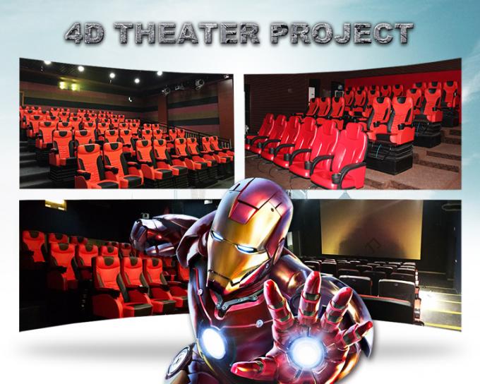 Innovative Project 4D Roller Coaster Movie Theater Thrill Rides Movement Seats 0