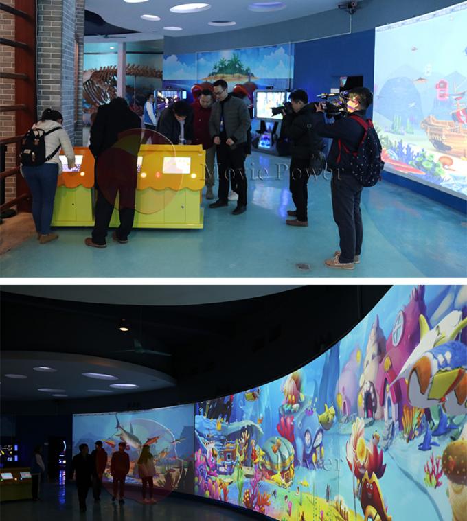 Interactive Projection System Children Painting Fish Game Simulator FRP + Steel Material 0