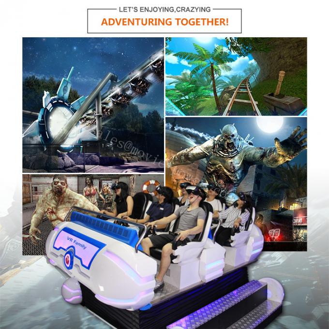 6 Seats 9D Virtual Reality Simulator Aluminium Boat For Amusement Park 2