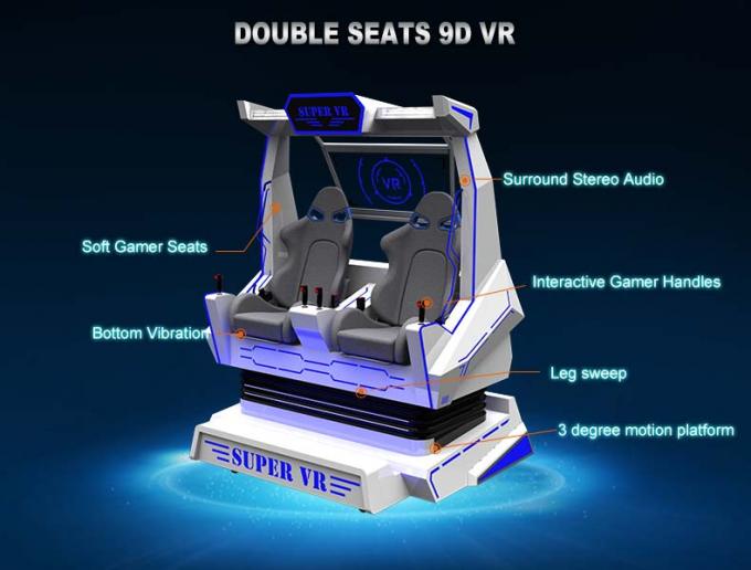 2 Seats VR Egg 9D Cinema Simulator With Electric System / DPVR E3 Helmet 0