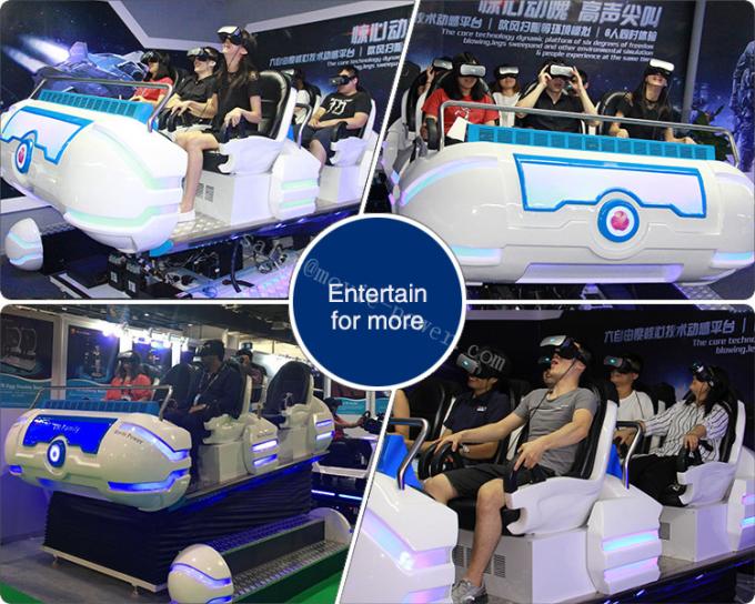 9.5KW 9D VR Cinema , 6 Seats 6 Dof Platform Amusement Park VR Game Machine 1
