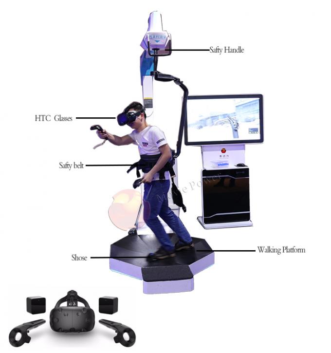 SGS Standing Up 9D VR Virtual Reality Treadmill Motion Shooting Simulator Games 0