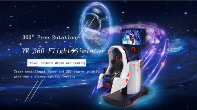 Roller Coaster 360 Flight Simulator / 9d Vr Motion Simulator Chair Fiberglass Materials 0