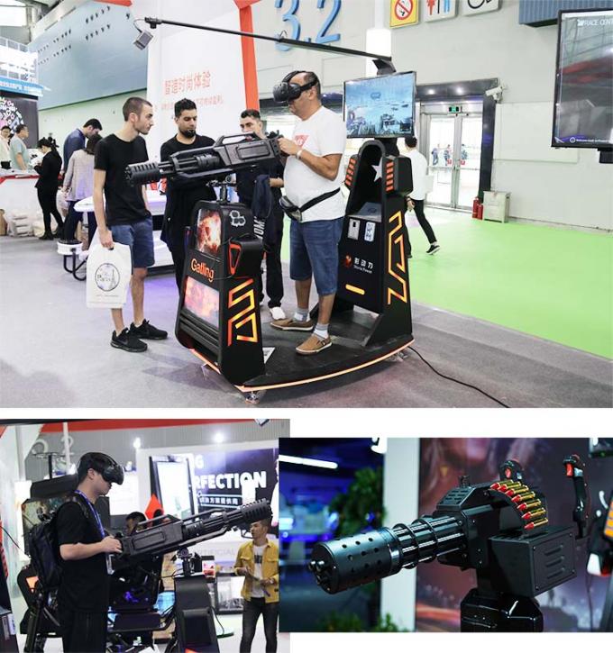Black Color VR Gatling Simulator Virtual Reality Gun Shooting Game 1